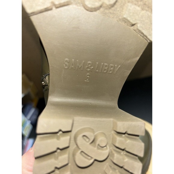 Sam & Libby Women's Camila Heeled Chelsea Bootie Dark Moss Green Size 6 - Picture 7 of 7